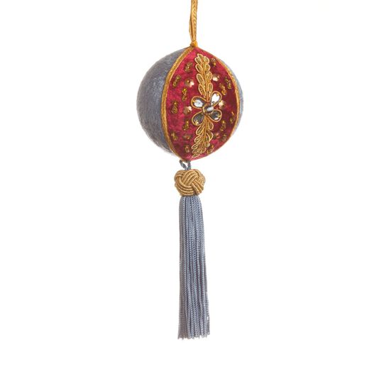 Embroidered tassel bauble